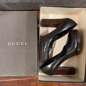 Vintage 90s Gucci Wooden Heels